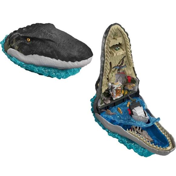 Jurassic World Rebirth Deluxe Mosasaurus Playset, 7 Interactive Features & Sound - Picture 2 of 6